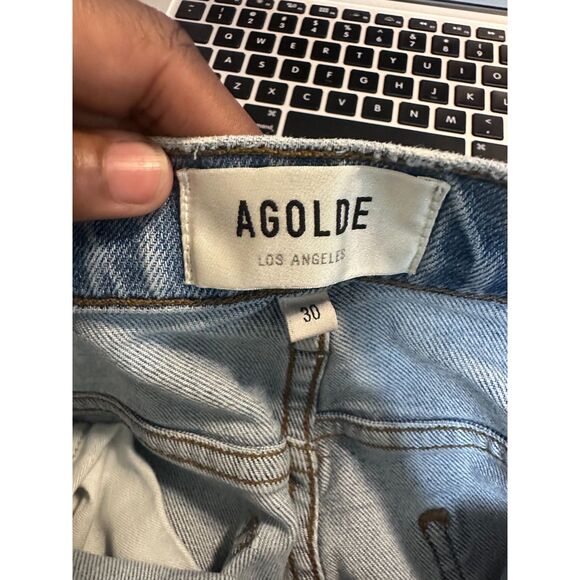 AGOLDE Los Angeles Womens Size 30 Light Wash High Rise Cropped Jeans - Picture 3 of 6